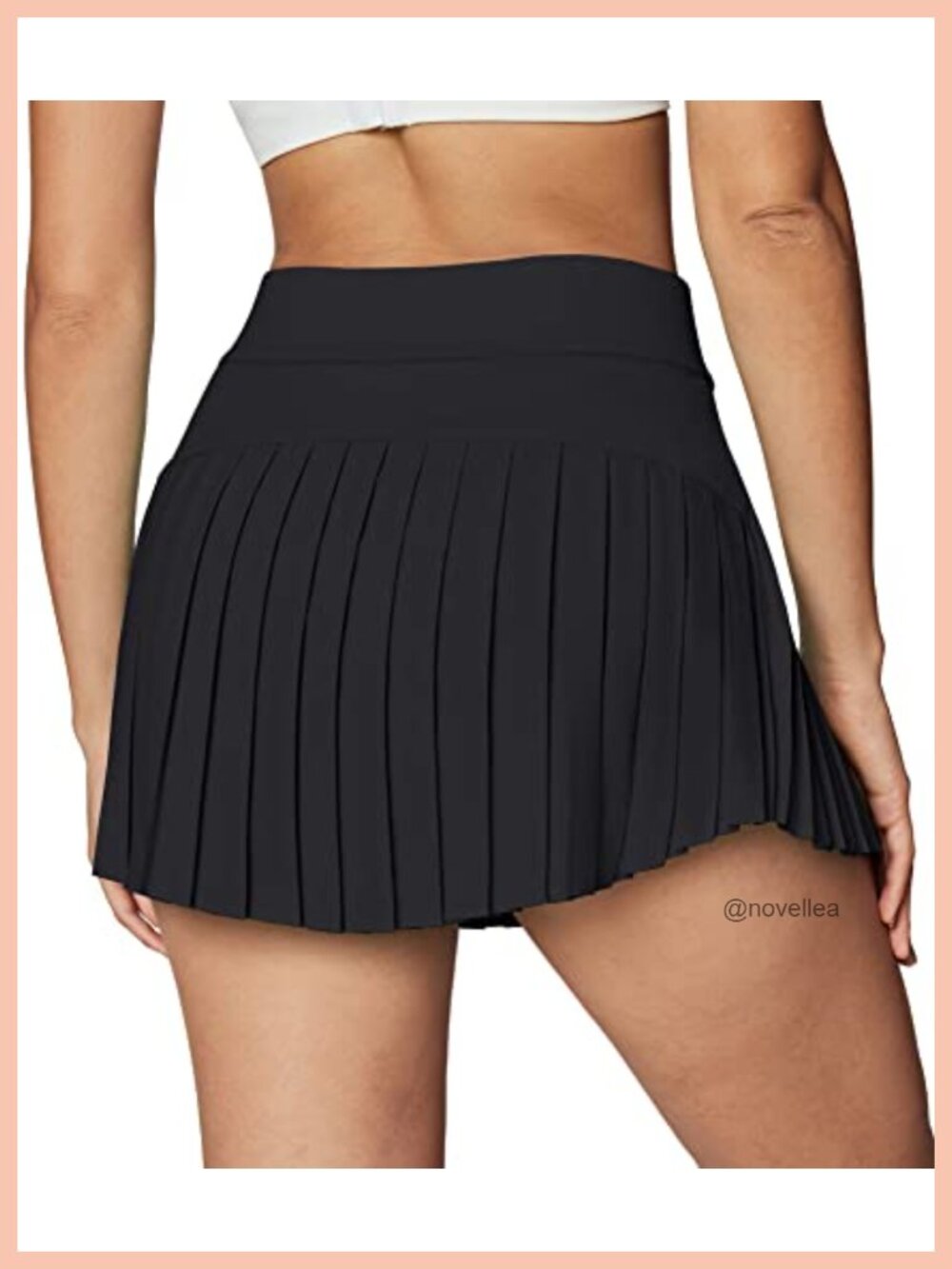 Pleated Tennis Skirt with Shorts Underneath High Waisted Athletic Skort with